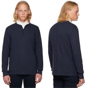 rag & bone Navy Classic Flame Henley size Large